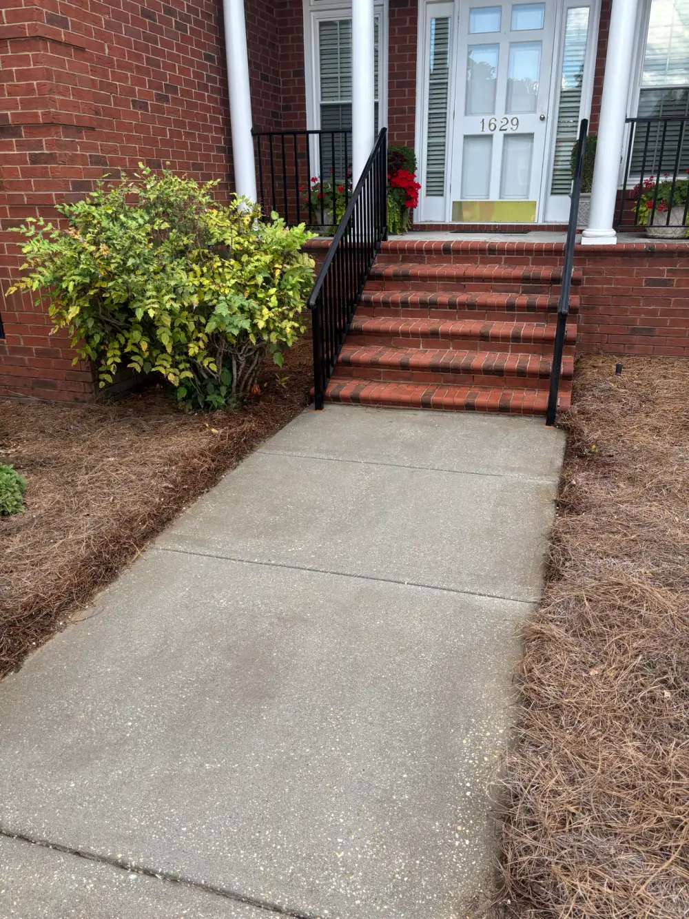 Brick front steps and walkway from Lawson’s project photos